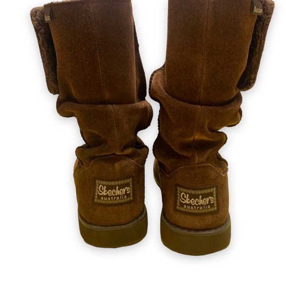 Sketchers Keepsake 2.0 Upland slip-on dark brown suede boot faux fur lining 7.5 - Picture 12 of 16